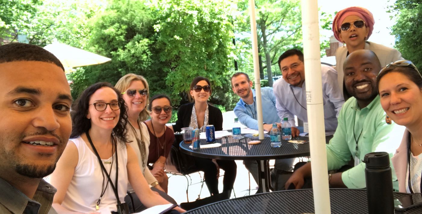 Owens (front) and his cohort for Young American Leaders Program at Harvard