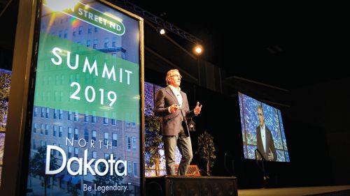 Gov. Doug Burgum addresses the Main Street ND Summit