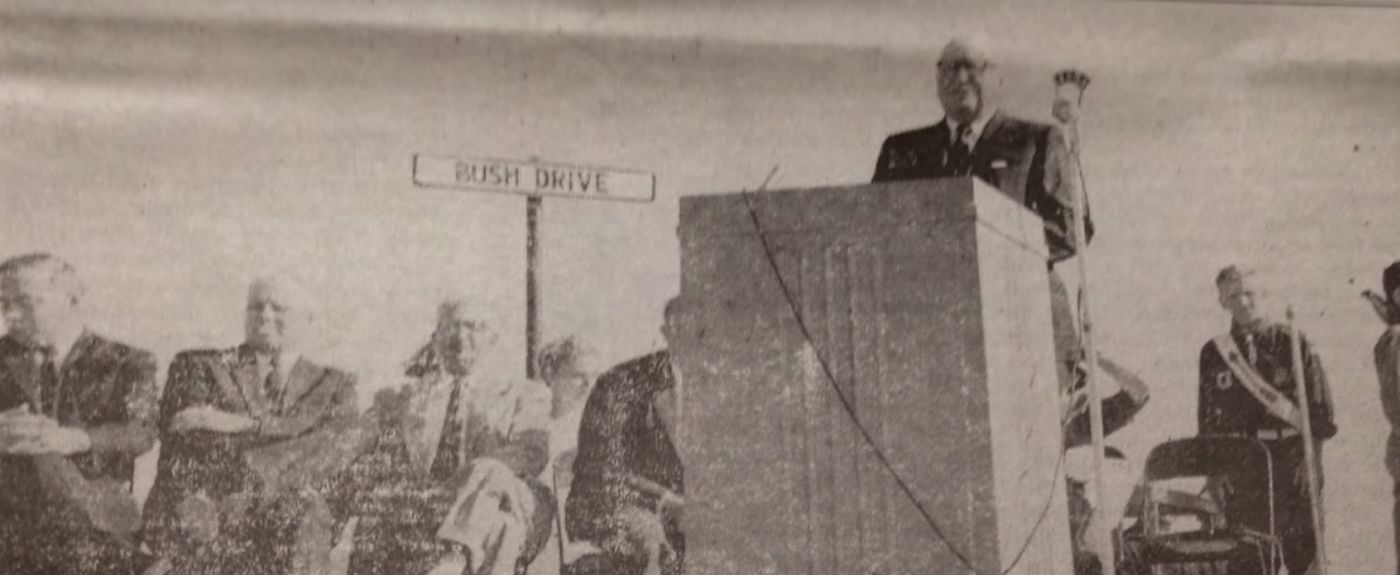 Dedication picture of the A.G. Bush Industrial Site